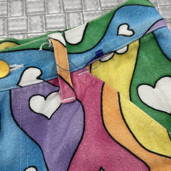 KEITH KELLY MADE IN NYC Rainbow Pride Canvas Shorts size xs unisex - Picture 9 of 10